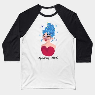 Aquarius Astrology Horoscope Zodiac Birth Sign Gift for Women Baseball T-Shirt